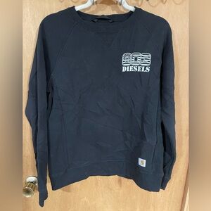 CARHARTT- 603 Diesels relaxed fit crew neck, black